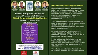 Indian Orthopedic Association presents Soft Skills Series–Difficult Conversation in Medical Practice screenshot 4