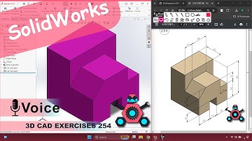 SolidWorks | 3D CAD EXERCISES 254 | StudyCadCam | Solution Tutorial |