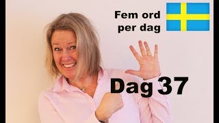 Dag 37 - Fem ord per dag - komparera adjektiv - Lär dig Svenska A1 CEFR