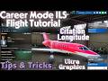 Citation Longitude full Career Mode ILS flight tutorial -  Cold &amp; Dark - MSFS 2024