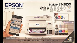 epson ecotank et-3850 setup and printing speed and quality test