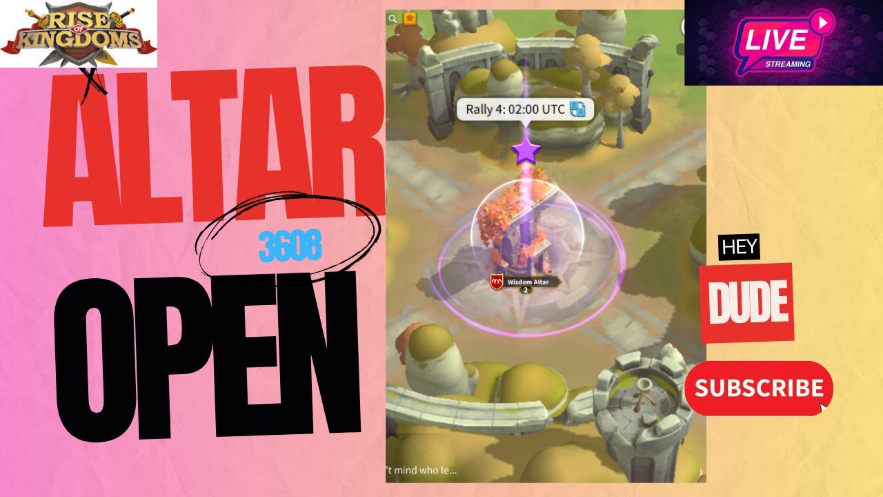 🔴 LIVE || Rise Of Kingdoms || Open altar di 3608 semoga dapat banyak ...