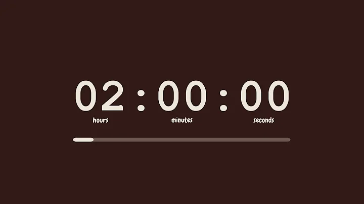 ☕ 2 Hour Timer |🥥 Coconut Brown Aesthetic / Countdown No Music