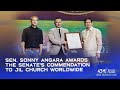 Sen. Sonny Angara Awards the Senate’s Commendation to JIL Church Worldwide