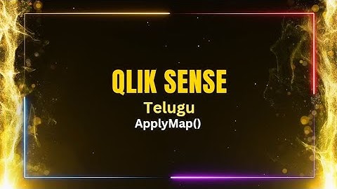 Qlik Sense interview Questions in Telugu | ApplyMap() function