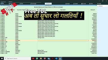 Tally Voucher Correction TDL | Change Voucher Detail Tally Free TDL @LearnWell