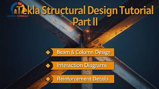 🏗️ Tekla Structures | Beam & Column Design, Load Application, Interaction Diagrams & Reinforcement