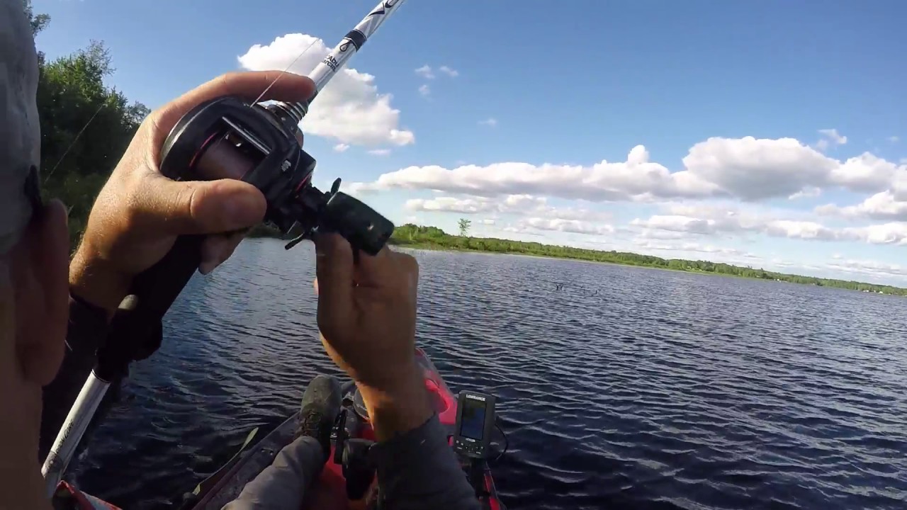 Pushaw Lake Kayak Fishing for Bass in Maine YouTube