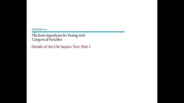 10.1 The Basic Ingredients for Testing With Categorical Variables Part 1: The Chi Square Test