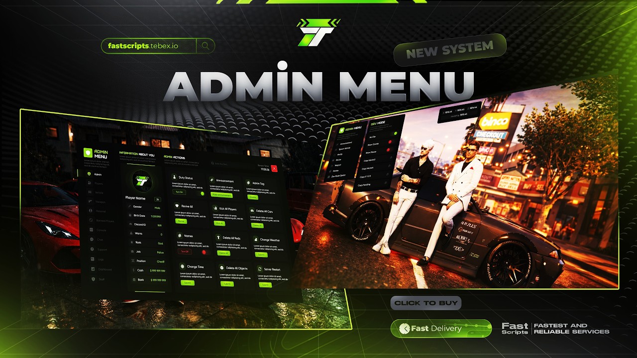 Fivem Admin Menu | Fast Scripts [ESX - QBCore - QBox] - YouTube