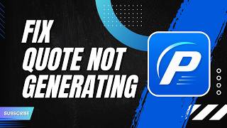 How to Fix Progressive Quote Not Generating