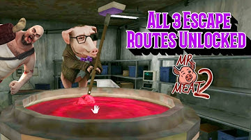 All 3 Escape Routes Unlocked In Mr. Meat 2 Hard Mode