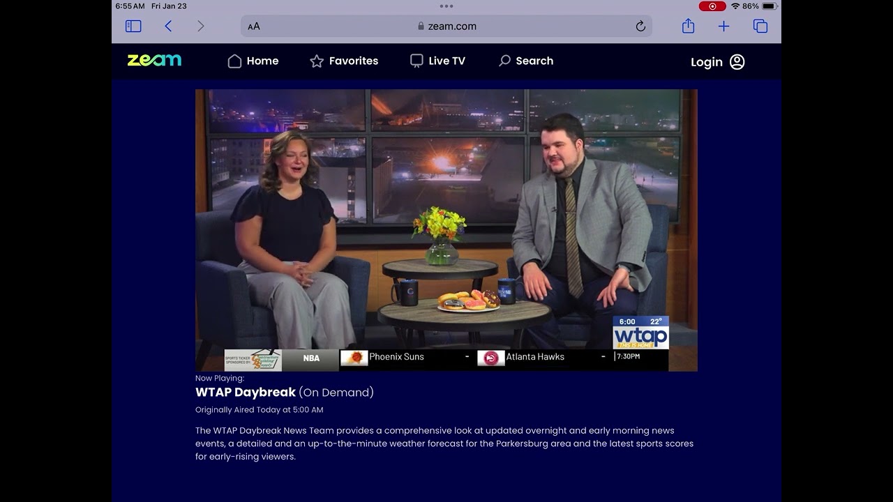 WTAP News Daybreak at 6am Talent Open (1/23/2026) with GrayOne Graphics