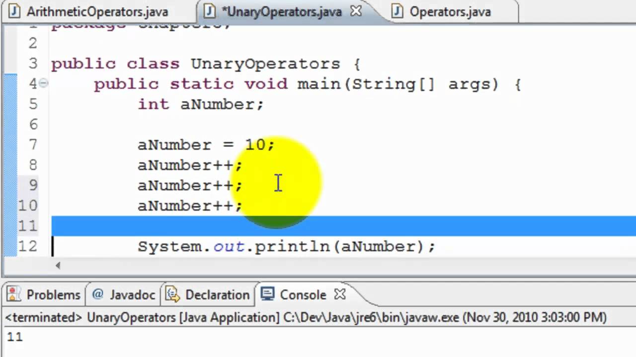  Java Tutorial #5 - Unary Operators