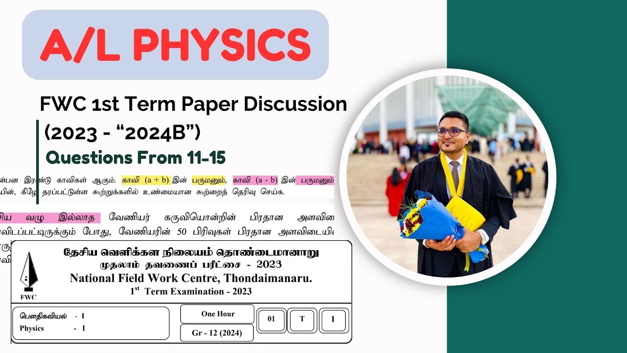 Physics FWC 1st Term Paper Discussion (11-15) - 2023 - 2024B (FWC Paper Discussion)