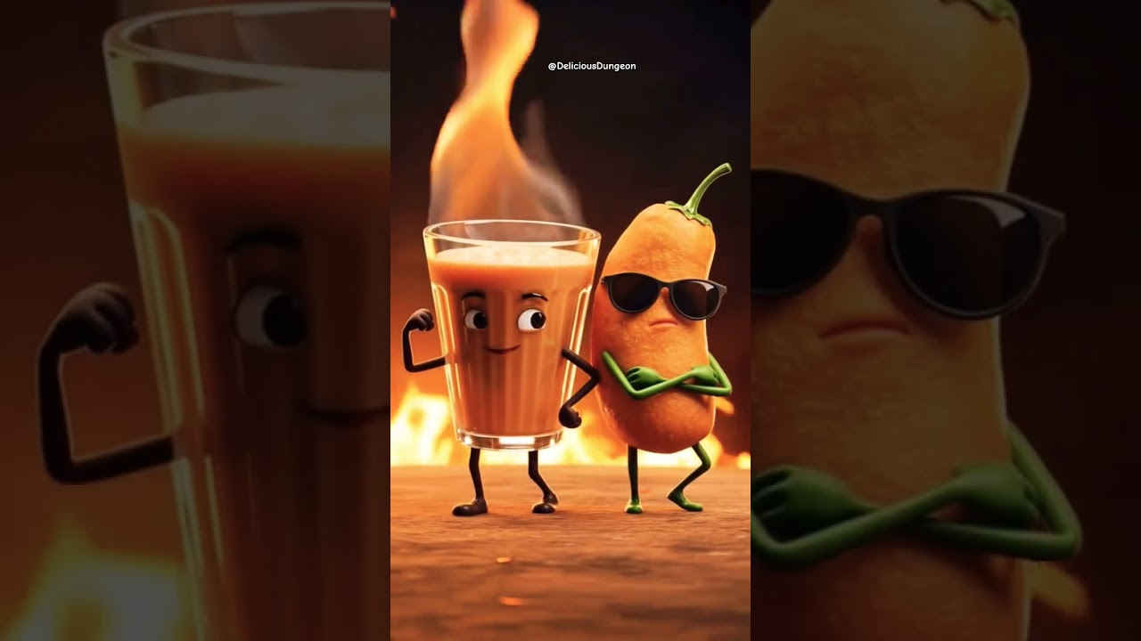 🫖🍪🥟🍯 When Samosa, Jalebi, Chai & Biscuits hit the dance floor – snack party mode ON! 💃🎉