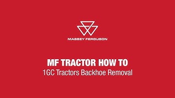 How to Backhoe Removal on 1GC Tractors