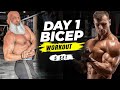 Day 1 for bicep workout abdul waheed