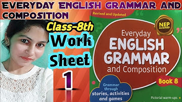 Class-8th worksheet -1 Everyday English grammar solution #new #nep #englishgrammar #solution #viral