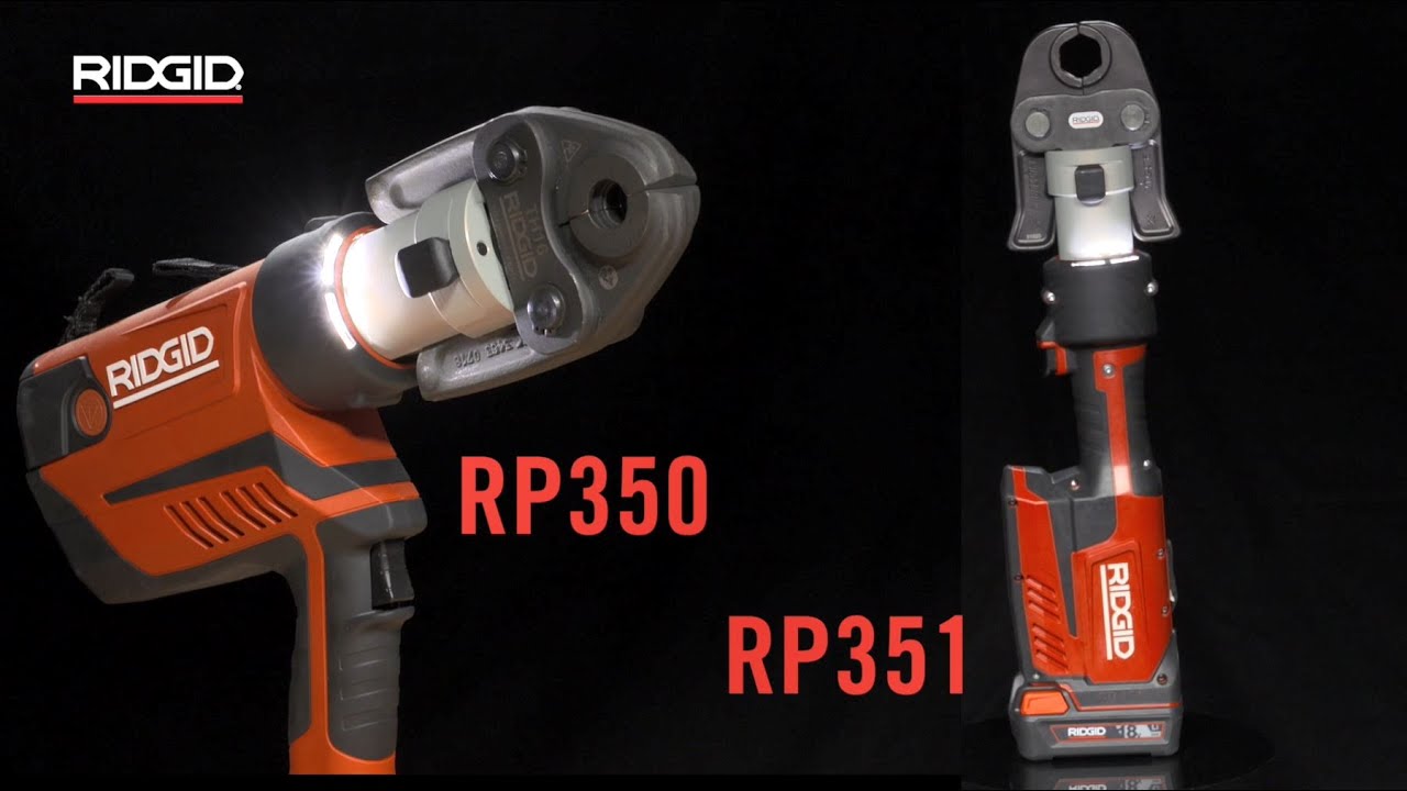 RIDGID Outils de sertissage RP 350 & RP351 - YouTube
