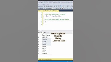 Fetch duplicate records using Derived Table in SQL#sql #shortvideo #shorts #youtubeshorts #mysql