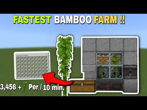 MINECRAFT AUTOMATIC BAMBOO FARM (BEDROCK/JAVA/MCPE) 1.21!
