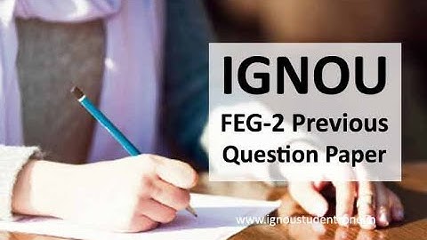 Feg-02 exam strategy for exam passing in IGNOU.
