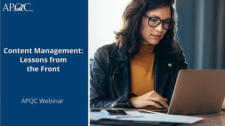 Content Management: Lessons from the Front | APQC ...