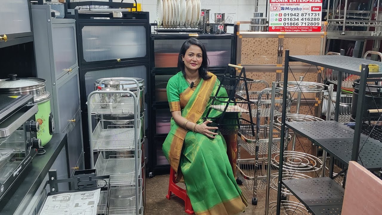 কিচেন কেবিনেট,ডাইনিং ওয়াগন,ওভেন র‍্যাক,ফুড ট্রলি,ড্রাম বক্সেট,হাড়িস্ট্যান্ড ও ড্রাই হ্যাংগারের দাম😍