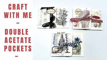 CRAFT WITH ME- DOUBLE ACETATE POCKETS- + HAPPYMAIL - #journalmaking #papercraft #sevenplaza