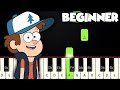 Gravity Falls Theme | BEGINNER PIANO TUTORIAL + SHEET MUSIC by Betacustic image