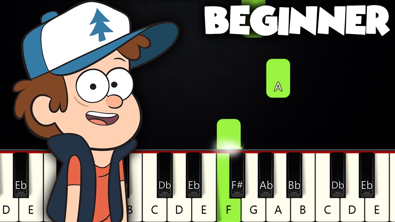 Gravity Falls Theme  BEGINNER PIANO TUTORIAL  SHEET MUSIC by Betacustic