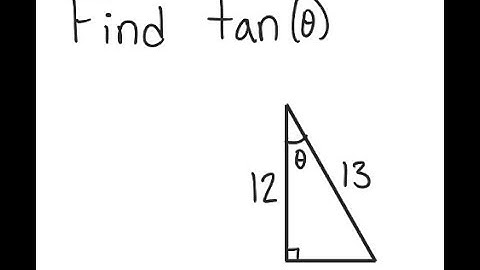 Right Triangle Trigonometry: Find tan (𝜃) for the given right triangle