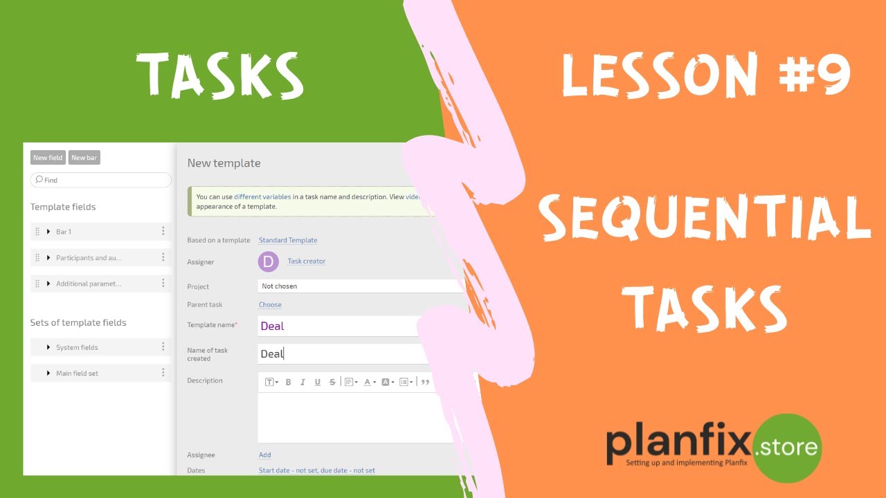 Lesson #9 Sequential tasks in #planfix - YouTube