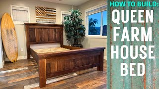 How to Build a Queen Bed | DIY Farmhouse Bed