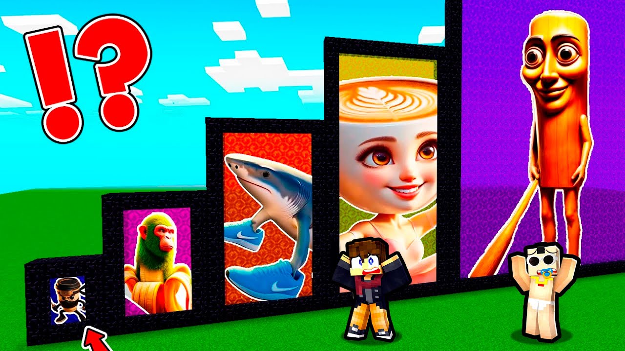 Ne CHOISISSEZ pas le mauvais PORTAILS des BRAINROTS sur Minecraft ! ( ou mourrez )