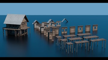 Modeling of Modular Assets in Blender (Timelapse)