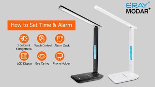 How to Set Time & Alarm of Foldable Desk Lamp