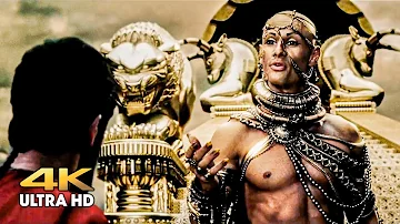 Xerxes invites Leonidas to kneel and join him. 300