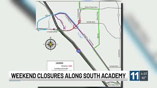 Upcoming overnight closures on South Academy Boulevard in Colorado Springs