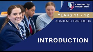 CCPS Year 11 and 12 Subject Selection - Introduction