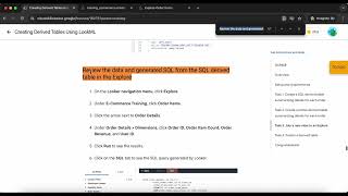 Creating Derived Tables Using LookML | GSP858