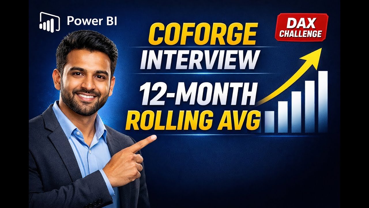 Coforge Interview Question 🔥 12-Month Rolling Average Sales in Power BI (DAX Explained)