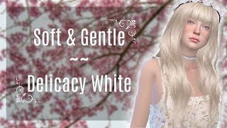 The Sims 4 | CAS: Delicacy White (soft & gentle sim) screenshot 2