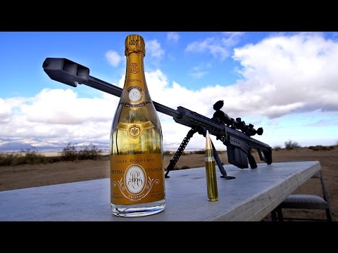 How To Uncork Crystal with a 50 Cal - Slow Motion Barrett M107
