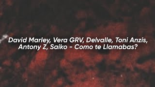 David Marley, Antony Z, Vera GRV, Delvalle, Saiko, Toni Anzis - COMO TE LLAMABAS? | LETRA