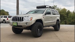 Lifted 2007 Jeep Grand Cherokee WK 5.7 4x4  4 inch lift kit, roof rack, vented hood