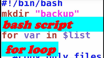 Short lecture - bash scripts 5: bash for loop - copy files using for loop