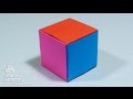 #Оригами: #кубик из бумаги