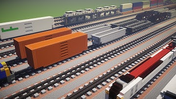 Minecraft Freight Railcars Train Tutorial